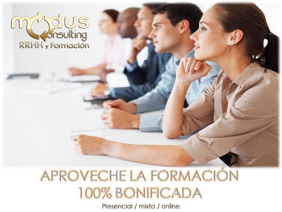 ¡Último trimestre del año! Formación 100% bonificada. ¡Aprovéchela!