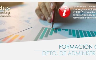 Formaciones online: Dpto. de Administración (100% bonificadas)